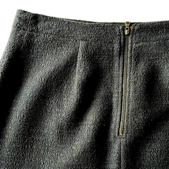 BCBG Maxazria Lizzy Black and Midnight Blue Combo Faux Wrap Textured Mini Skirt - Picture 10 of 16